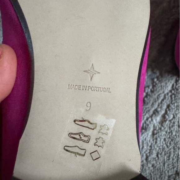 Tuckernuck fuchsia pink loafers Shoes Lily tortoise shell chain Link suede 9 - Picture 4 of 10